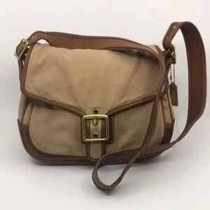Coach Legacy Saddle Canvas & BT Leather Flap